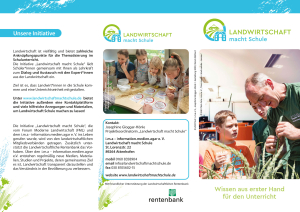 Landwirtschaft macht Schule Info-Flyer für...