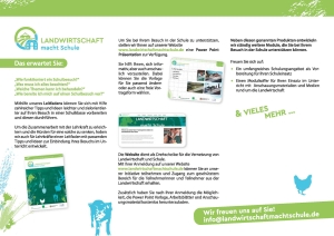 Landwirtschaft macht Schule Info-Flyer für Landwirte