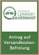 Versandkosten Befreiungsschein LOB