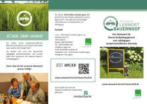 Flyer Netzwerk Lernort Bauernhof