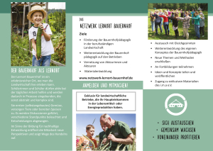 Flyer Netzwerk Lernort Bauernhof
